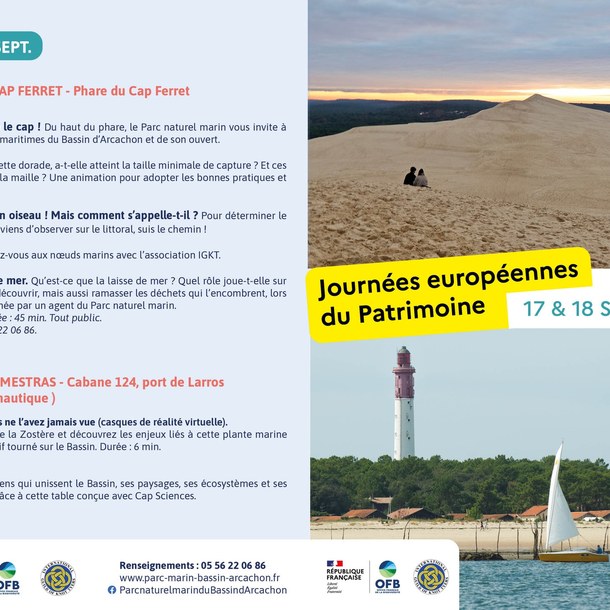 Journées européennes du patrimoine : le Parc naturel marin du Bassin d'Arcachon vous donne rendez-vous ! 
